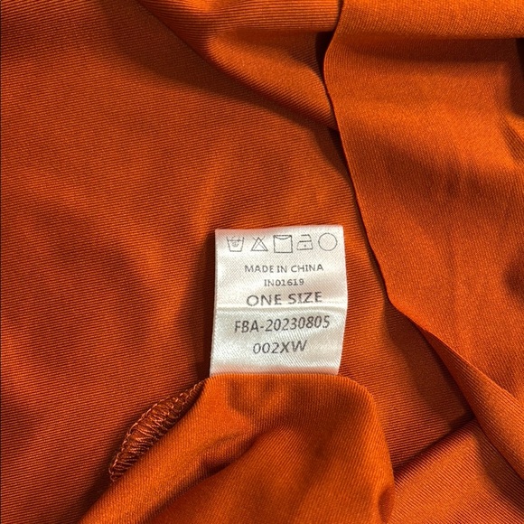 Orange Sleeveless Halter Maxi Gown - Picture 8 of 8